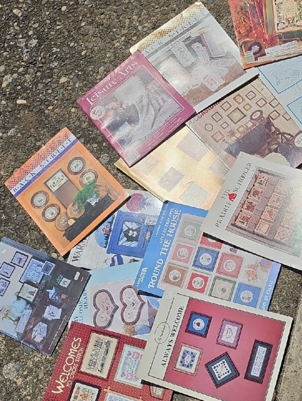 Antique Cross Stitch Sampler Pattern Booklet Lot - Multi Color